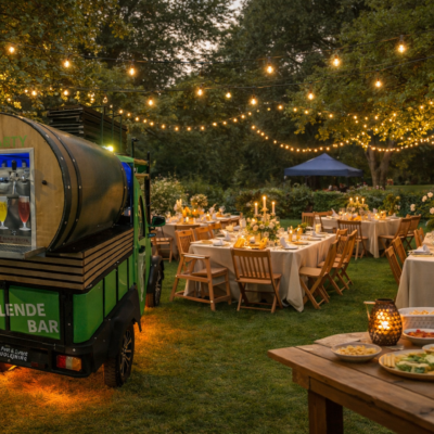 Vores grønne rullende bar til udlejning